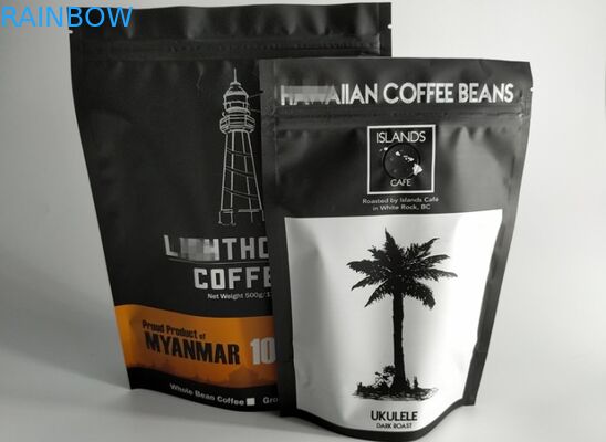 Lamellierte kundenspezifische Plastikbeutel, die Reißverschluss-Oberflächenabdichtung mit Ventil verpacken