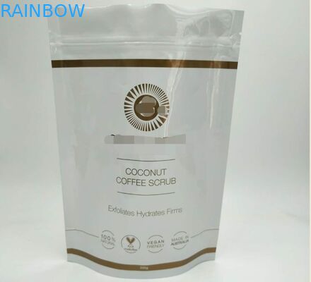 Weiße glatte kosmetische Verpackentasche, stehen oben Aluminiumfolie-Tasche für Körper tränkt