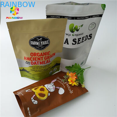 Nahrungsmittelgrad-Protein-Pulver-trockene Nuss stehen oben Reißverschluss-Beutel-transparente Verpackentasche