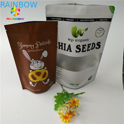 Nahrungsmittelgrad-Protein-Pulver-trockene Nuss stehen oben Reißverschluss-Beutel-transparente Verpackentasche