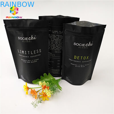 Laminate Mylar Snack-Tasche Verpackung, Aluminiumfolie Reißverschluss-Tasche für Rindfleisch-Pulver-Nuss