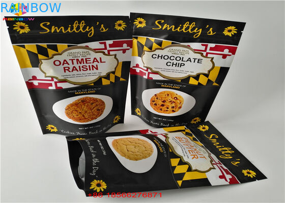 Feuchtigkeitsfesten Riss-Kerben die mit Reißverschluss stehen oben Beutel-Tagessatz-Aluminiumtaschen für Imbiss