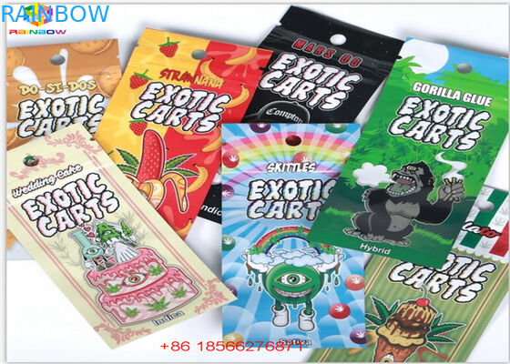 Sgs-Kräuter- Weihrauch-Verpackenhologramm-Folie Vape-Patronen-Mini-Plastik-Reißverschluss-Taschen