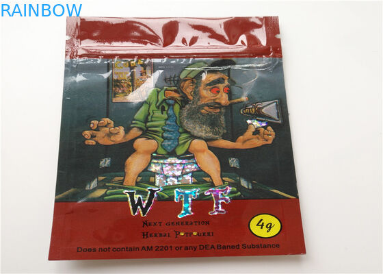 Sgs-Kräuter- Weihrauch-Verpackenhologramm-Folie Vape-Patronen-Mini-Plastik-Reißverschluss-Taschen