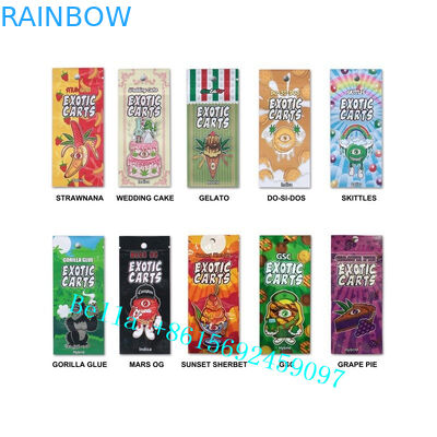 Gewohnheit Druck-Plastik sackt Patronen CBD Vape ein, die Tasche die kleine Reißverschluss-Tasche für Vape-Behälter verpacken