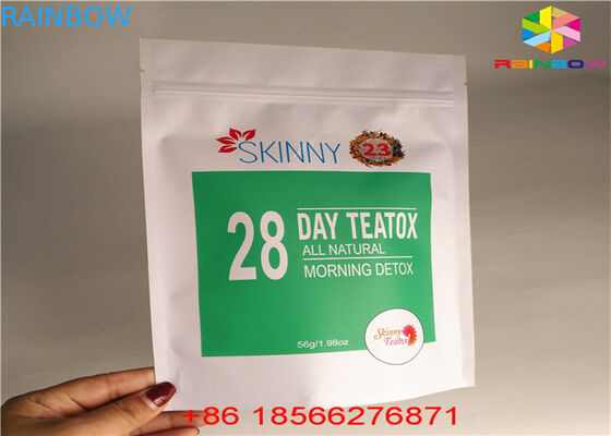 Matcha-Tee stehen oben Reißverschluss-Beutel, lamellierte, die materielle Aluminiumfolie Kraftpapier aufbereiten