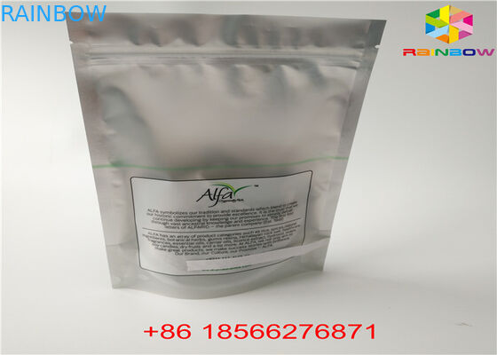 Glatte silberne stehen oben Beutel-Aluminiumfolie-Verpackentaschen-klares Plastik