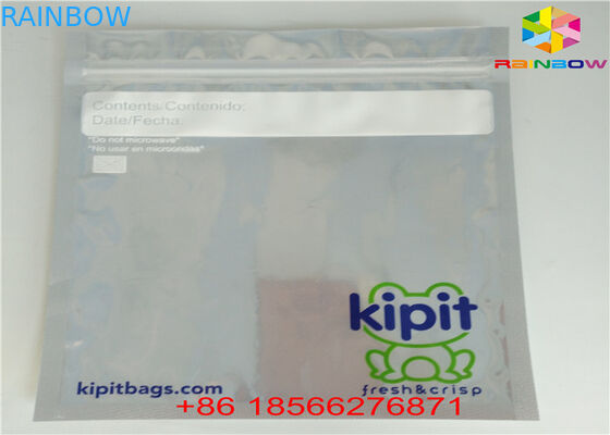 Glatte silberne stehen oben Beutel-Aluminiumfolie-Verpackentaschen-klares Plastik