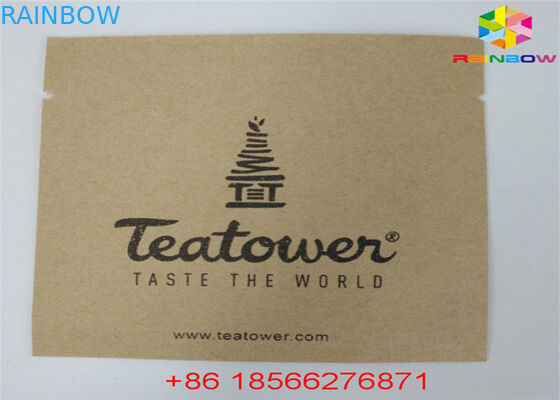 Wiederverwendbarer kundengebundener Papiertüte-Nahrungsmittelbeutel stehen oben Geruch-Beweis mit Reißverschluss mit Fenster