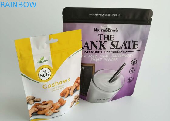 Cocoa Protein Snack Bag Verpackung, Stand Up Zipper Tasche Custom Printing Logo
