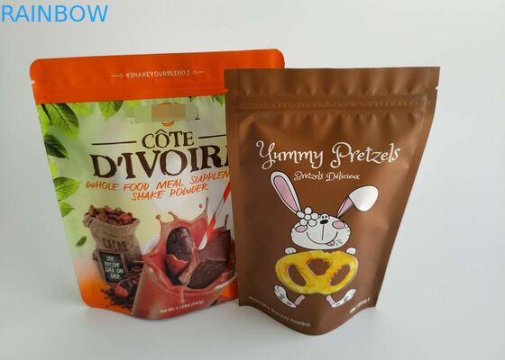 Aluminiumfolie Laminate Stand Up K Taschen Getrocknetes Rindfleisch Snack Verpackung Langlebig