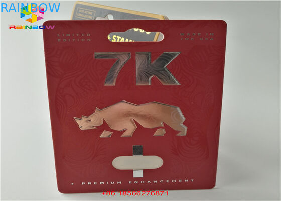 Sex-Pillen-Blasen-Karte, die 3D Schaukarton-Kapsel-Papierkasten mit doppeltem Loch verpackt