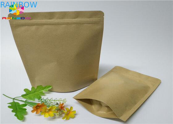 Kraftpapier fertigte Papiertüte-Nuss-Handwerks-Zuckersnack-food-Fenster-Verpackenreißverschluß besonders an