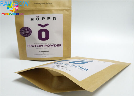 Kraftpapier fertigte Papiertüte-Nuss-Handwerks-Zuckersnack-food-Fenster-Verpackenreißverschluß besonders an