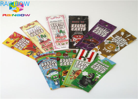 Öl-Patronen-Verpacken der Kräuterweihrauch-wiederversiegelbares Plastiktasche-AC1003 CBD Vape angewendet