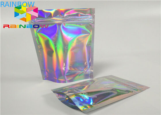 Folienbeutel Lasers Plastik mit klarer Seite für der kosmetischen Verpackentaschen Hologramm-Folie der Nagellack-Funkelnpulververpackung