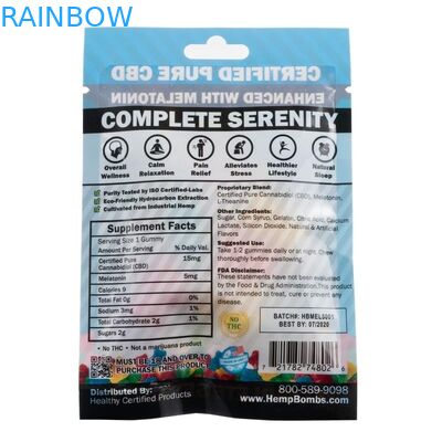 Öl-Unkraut-Hanf Geruch-Beweis-Kräuterweihrauch-sackt Verpackenzipverschluss-Plastik CBD Gravüren-Drucken ein