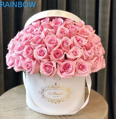 Wasserdichte recyclebare Papierkasten-Verpackenpapprunde Blumen-Kästen mit Logo