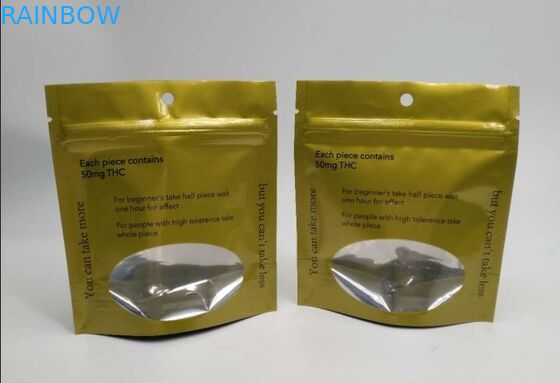 Geruch-Beweis der mit Reißverschlussstehen oben Beutel-Öl-Unkraut-Hanf-Plastik für gummiartige Bärn-Süßigkeit Edibles