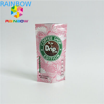 Das lamellierte materielle Plastikbeutel-Verpacken mit Reißverschlusssteht oben Taschen mit einem Weisen-Ventil