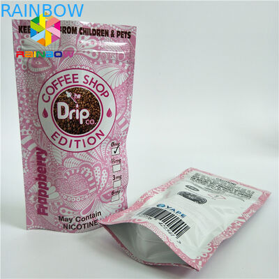 Das lamellierte materielle Plastikbeutel-Verpacken mit Reißverschlusssteht oben Taschen mit einem Weisen-Ventil