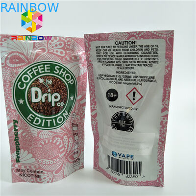 Das lamellierte materielle Plastikbeutel-Verpacken mit Reißverschlusssteht oben Taschen mit einem Weisen-Ventil