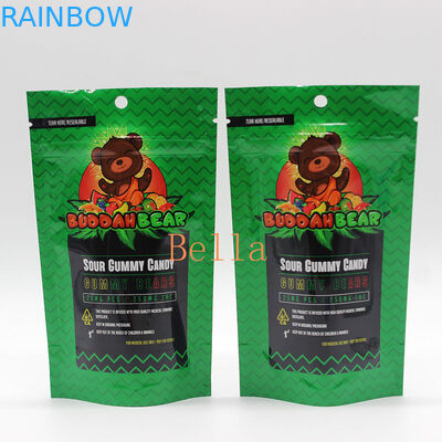 Klares Fenster stehen oben Reißverschluss-Beutel-kundenspezifisches Drucken für das Verpacken des Kräutertee-CBD Powerfood