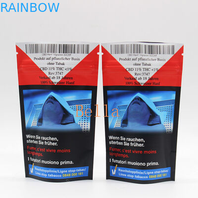 Klares Fenster stehen oben Reißverschluss-Beutel-kundenspezifisches Drucken für das Verpacken des Kräutertee-CBD Powerfood