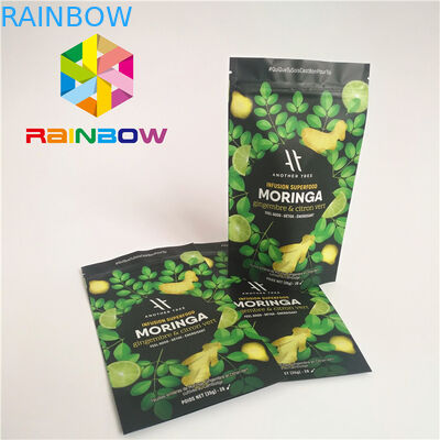 Die Mattoberflächenendplastikbeutel, die Reißverschluss verpacken, stehen oben Protein-Pulver-Tasche