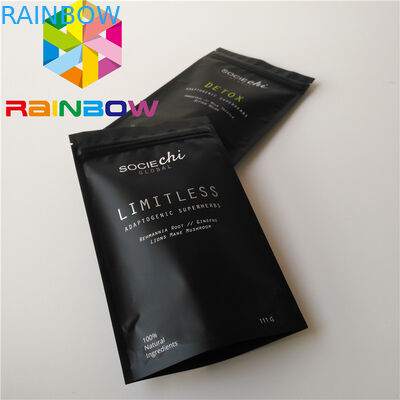 Der materielle Nahrungsmittelgrad stehen oben Reißverschluss-Beutel-kegelförmige Moringa-Pulver-Tasche mit Folien-Zwischenlage