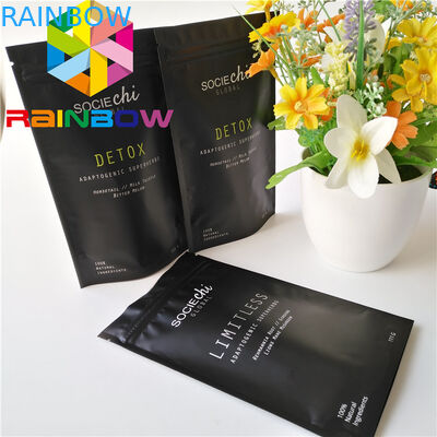 Der materielle Nahrungsmittelgrad stehen oben Reißverschluss-Beutel-kegelförmige Moringa-Pulver-Tasche mit Folien-Zwischenlage