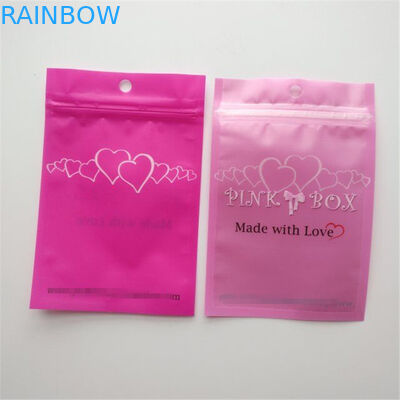 Wiederversiegelbarer kosmetischer Verpackentaschen-rosa Wimper-Ohrring-Halsketten-Schmuck-Reißverschluss-Beutel