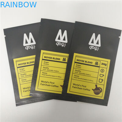 Regenbogen-Äthiopien-Teebeutel, die einen Satz-Tropfenfänger-Kaffee-Kissen-Selbststehenden Beutel 250g verpacken
