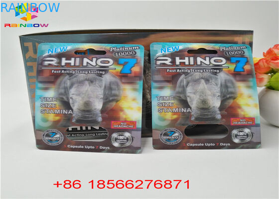 Drucken Sex-Pillen-Blasen-Karte Packa 3D des Schaukarton-CMYK aufbereitet mit doppeltem Loch