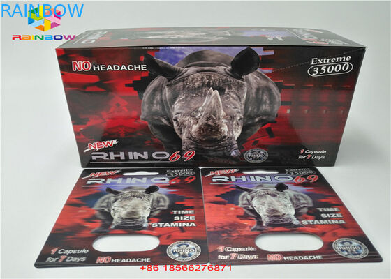 Drucken Sex-Pillen-Blasen-Karte Packa 3D des Schaukarton-CMYK aufbereitet mit doppeltem Loch