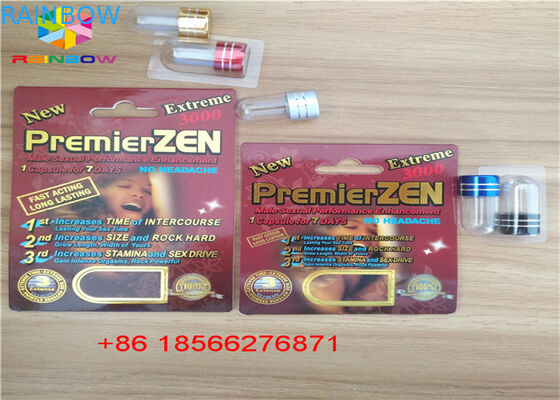 Drucken Sex-Pillen-Blasen-Karte Packa 3D des Schaukarton-CMYK aufbereitet mit doppeltem Loch