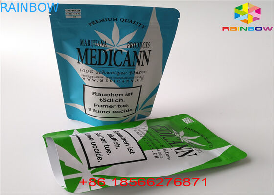 Kinderbeweis-Reißverschluss-Aluminiumfolie stehen oben Patrone Packingfor-Zuckerpulver des Beutel-CBD/