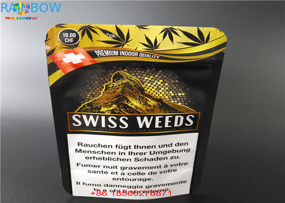 Kinderbeweis-Reißverschluss-Aluminiumfolie stehen oben Patrone Packingfor-Zuckerpulver des Beutel-CBD/