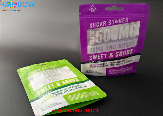 Kinderbeweis-Reißverschluss-Aluminiumfolie stehen oben Patrone Packingfor-Zuckerpulver des Beutel-CBD/