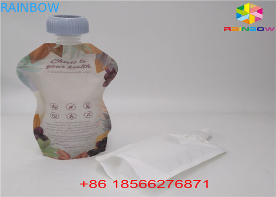 Wiederverwendbare flüssige Tüllen-Taschen, stehen oben Beutel mit Kappe Doypack-Folien-Saft-Tülle