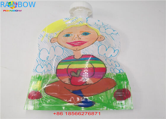 Wiederverwendbare flüssige Tüllen-Taschen, stehen oben Beutel mit Kappe Doypack-Folien-Saft-Tülle