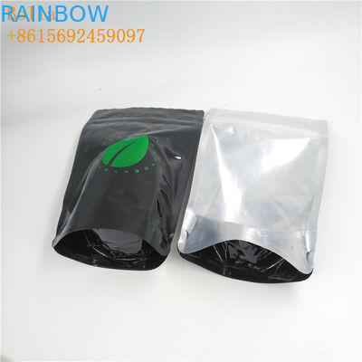 Ganz eigenhändig geschriebe Plastikteebeutel, die Kaffee Eco-Nahrungsmitteltasche mit einem Seitenklaren verpacken