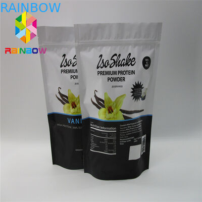 Recyclebare Plastikbeutel, die Aluminiumfolie-Tee-Nahrungsmitteltasche mit Reißverschluss für Protein-Pulver verpacken