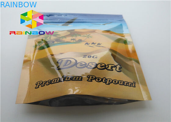 Glatter/Matteffekt-Plastikbeutel, die Seitendichtung drei für Kräuterweihrauch verpacken