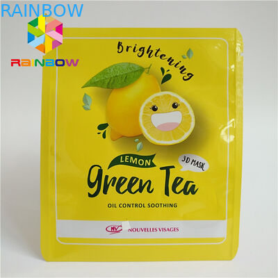 Drei die versiegelte, welche Seite Taschen mit Reißverschluss druckte, lamellierten Aluminiumfolie-Gesichtsaugen-Maske