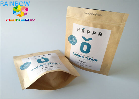 Kraftpapier kundengebundene Feuchtigkeits-Sperre Papiertüte-Aluminiumfolie-Plastik mit Reißverschluss