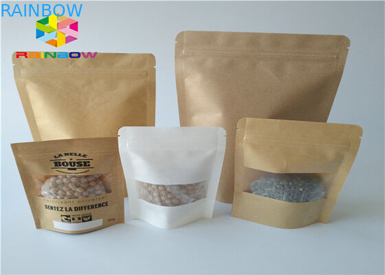 Kraftpapier kundengebundene Feuchtigkeits-Sperre Papiertüte-Aluminiumfolie-Plastik mit Reißverschluss