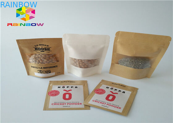 Kraftpapier kundengebundene Feuchtigkeits-Sperre Papiertüte-Aluminiumfolie-Plastik mit Reißverschluss