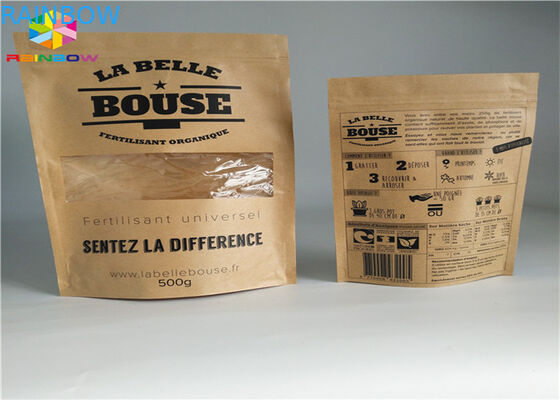 Kraftpapier kundengebundene Feuchtigkeits-Sperre Papiertüte-Aluminiumfolie-Plastik mit Reißverschluss