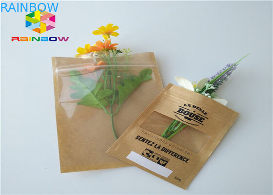 Kraftpapier kundengebundene Feuchtigkeits-Sperre Papiertüte-Aluminiumfolie-Plastik mit Reißverschluss